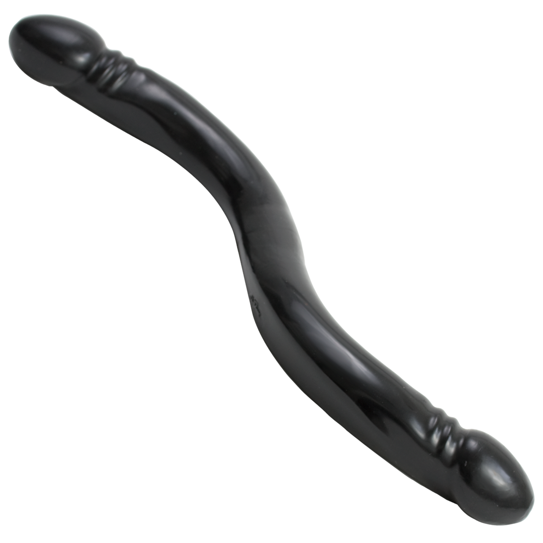 Dildo mit Doppelenden glatt Schwarz 45 x Ø 3,6 cm