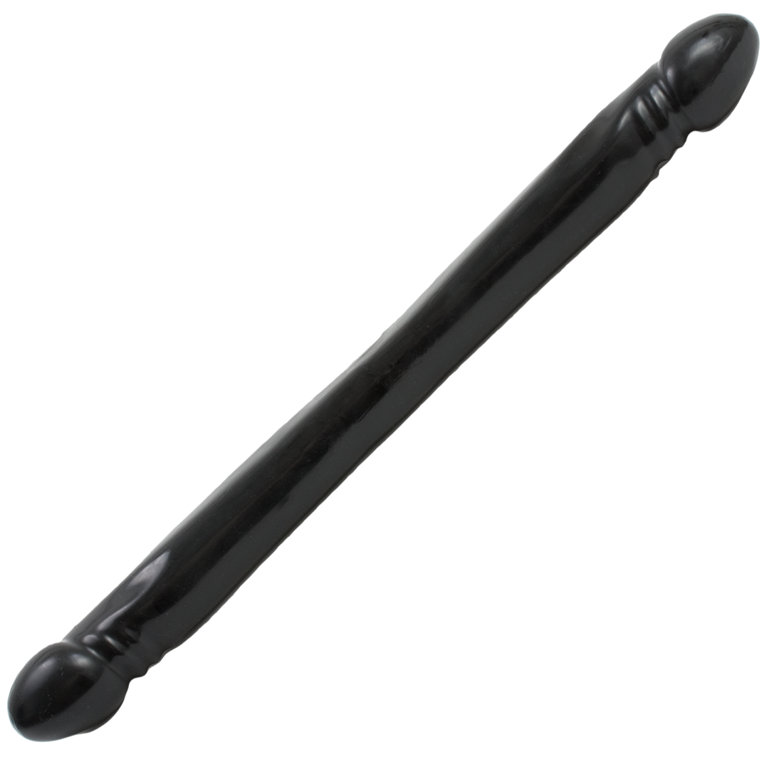 Dildo mit Doppelenden glatt Schwarz 45 x Ø 3,6 cm