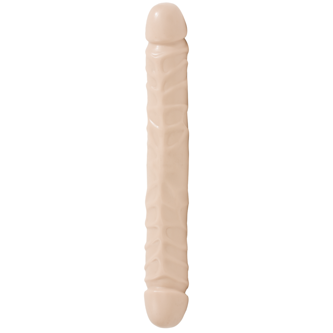 Dildo Jr. mit Doppelenden geädert Hautfarbe 30,2 x Ø 4,1 cm