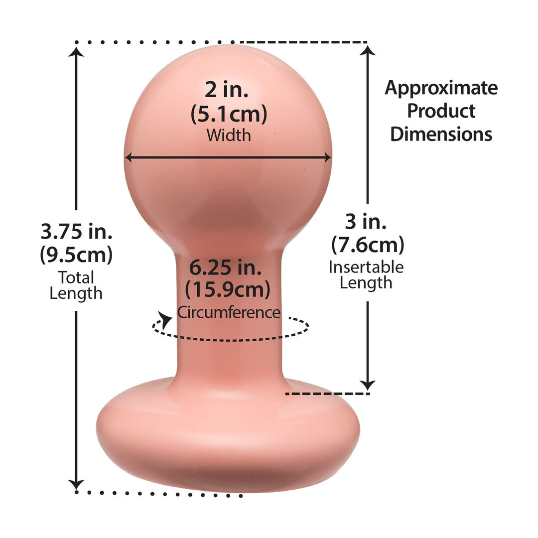 Analplug Classic rund klein Vanille 7,6 x Ø 4,8 cm
