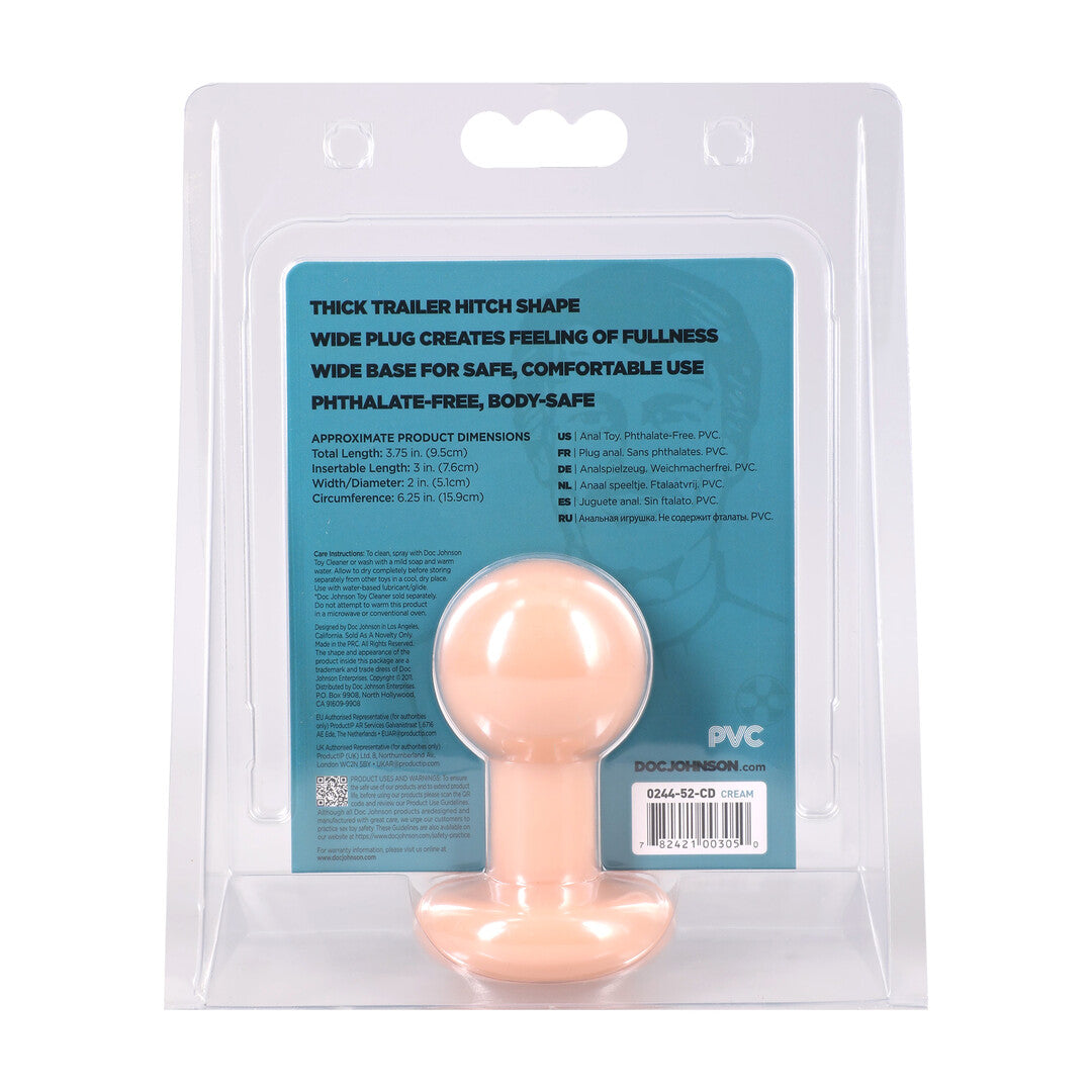Analplug Classic rund klein Vanille 7,6 x Ø 4,8 cm