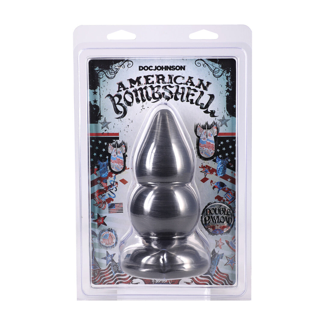 Analplug Double Payload Gun Metal 13,5 x Ø 6,6 cm
