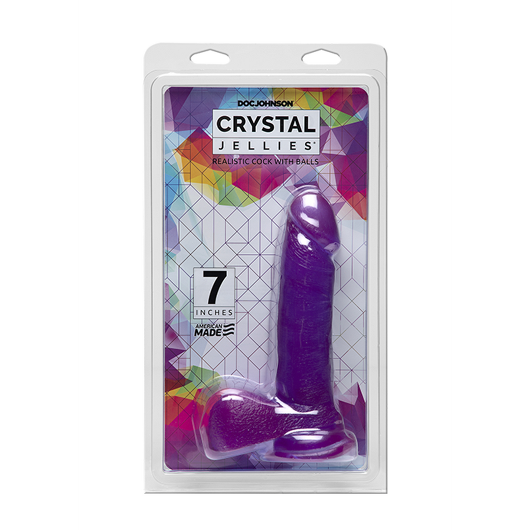 Realistischer Dildo mit Hoden Violett 16,5 x Ø 4,5 cm