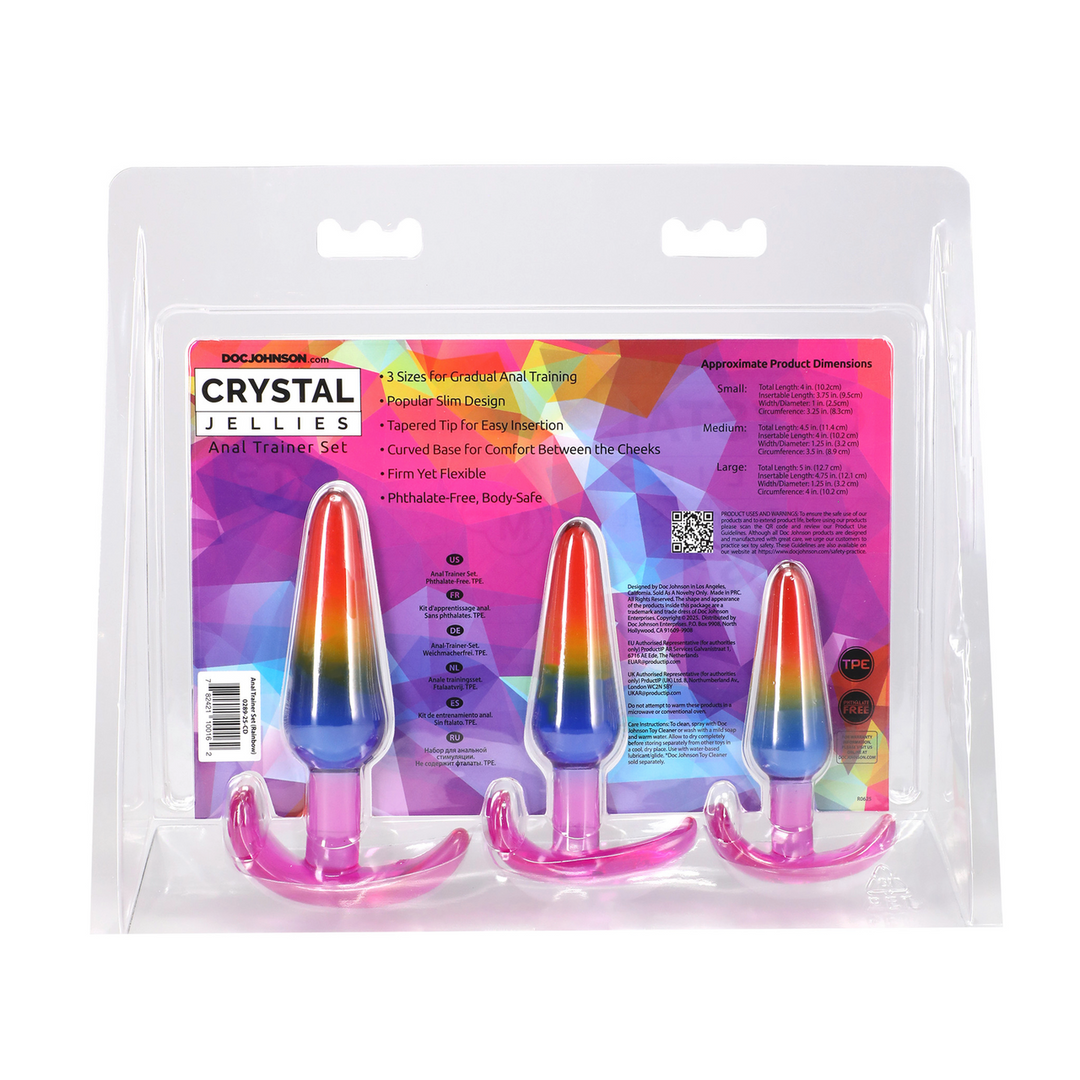 Anal-Set Trainer S/M/L Regenbogen 9,1 x Ø 2,3 cm