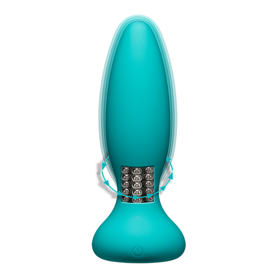 Analplug Rimmer Silikon mit Fernbedienung Grün 11,7 x Ø 3,8 cm