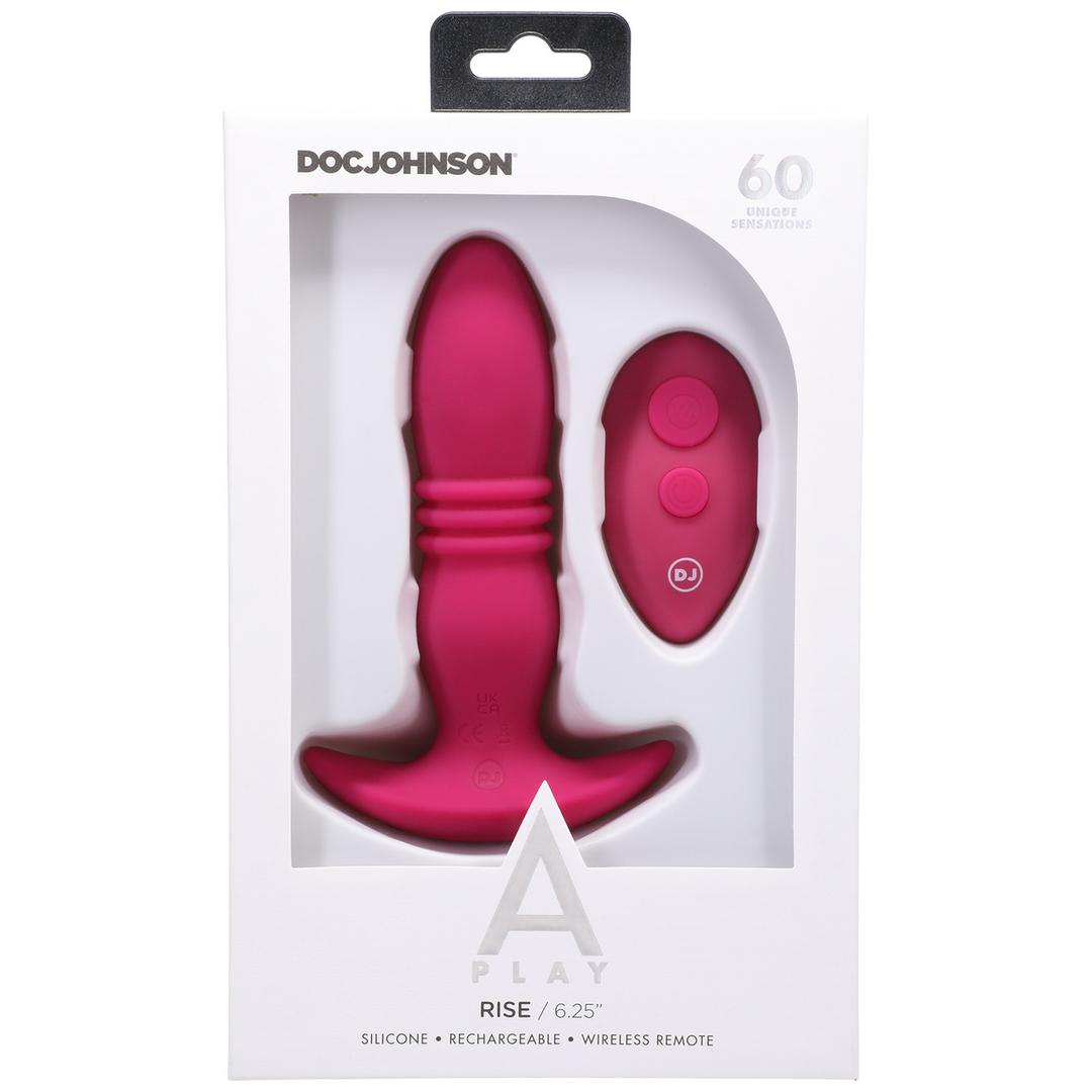 Analplug Rise Silikon mit Fernbedienung Pink 14 x Ø 3,6 cm