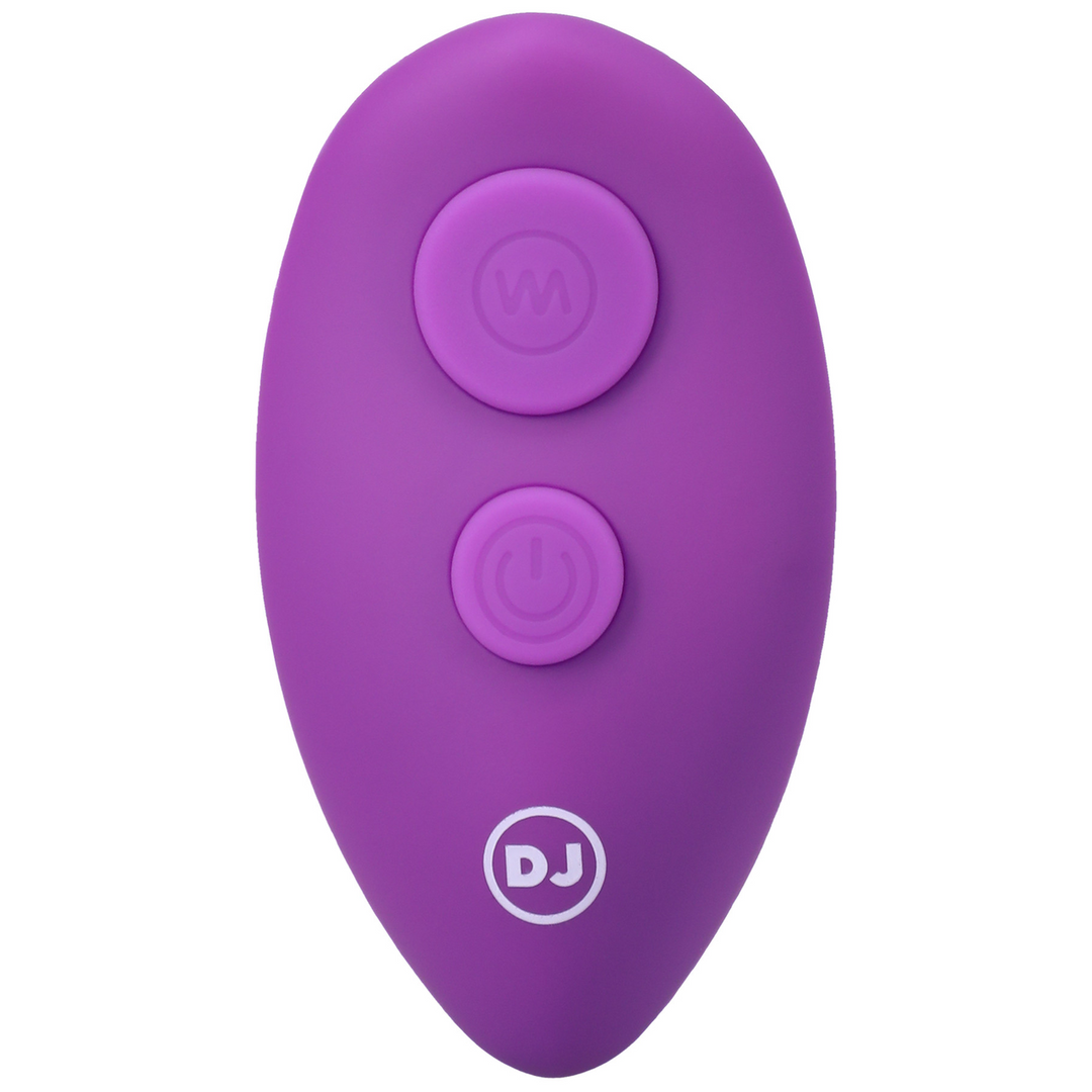 Analplug Vibe Silikon mit Perlen und Fernbedienung Violett 12,2 x Ø 3,2 cm