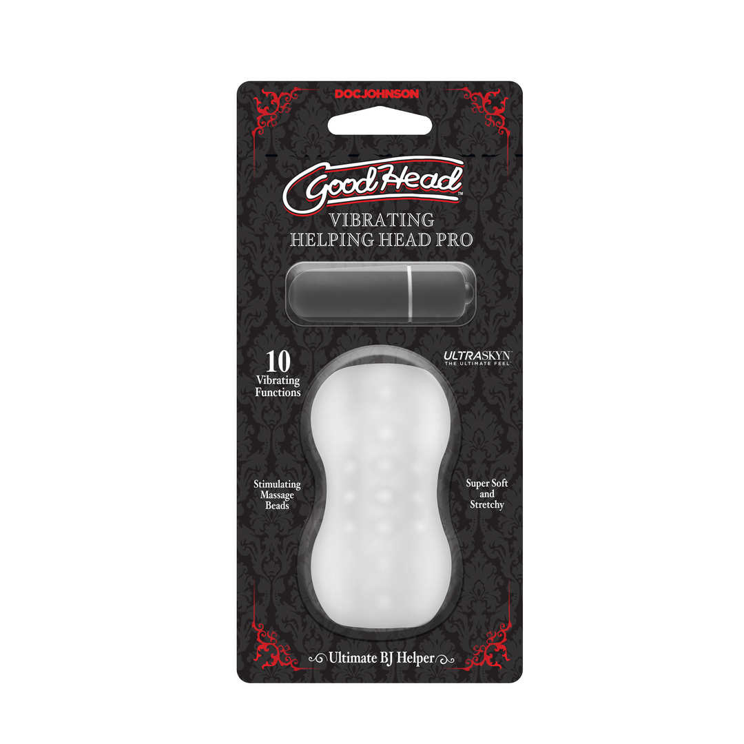 Masturbator-Sleeve Helping Head Pro mit Vibration Durchsichtig 7,6 cm