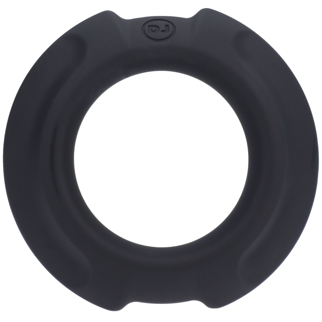 Penisring Flexisteel Silikon mit Metallkern Schwarz 35 mm