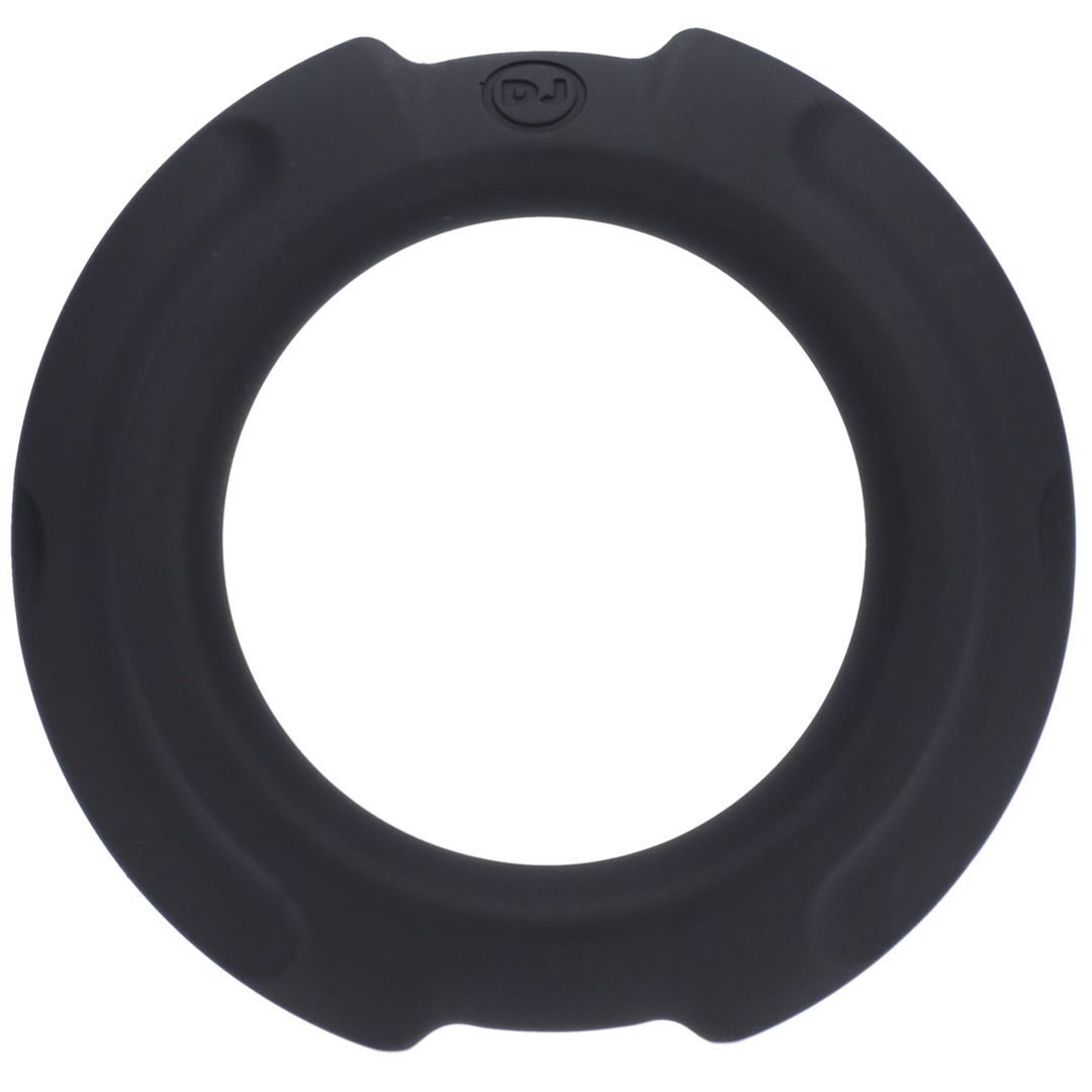 Penisring Flexisteel Silikon mit Metallkern Schwarz 43 mm