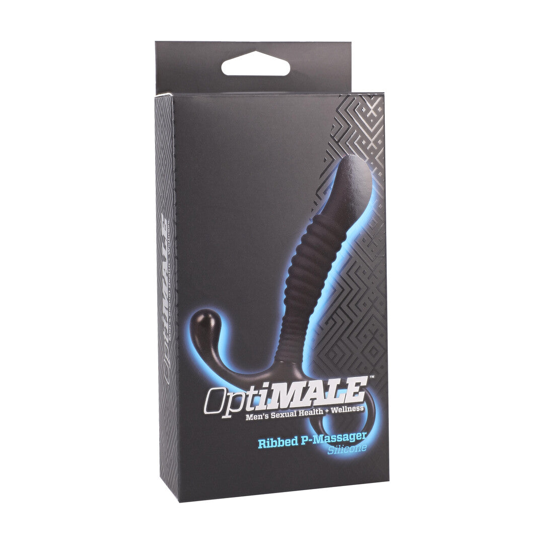 Prostata-Stimulator Silikon gerippt Schwarz 10,2 x Ø 2 cm