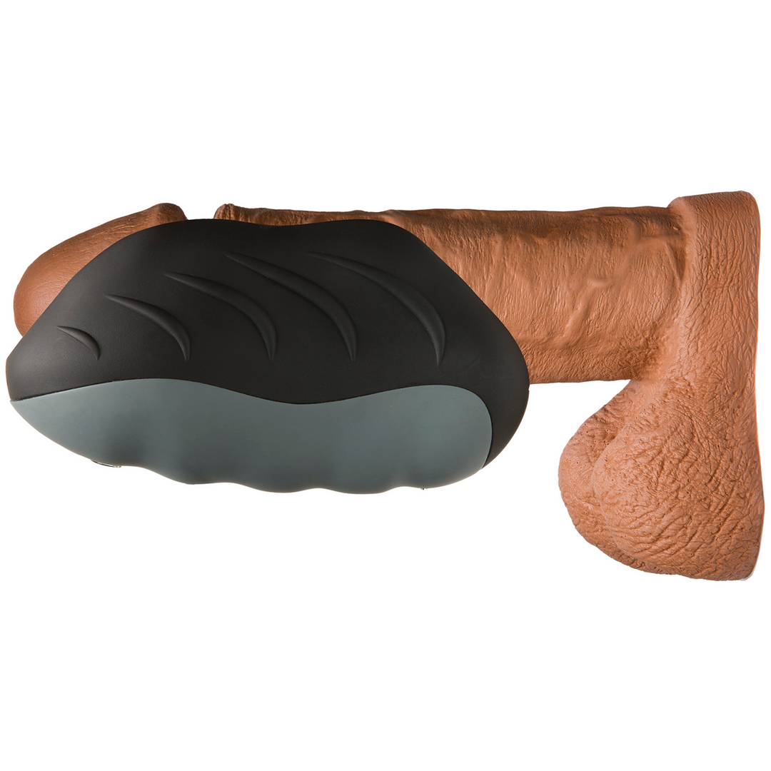 Masturbator Silikon mit Vibration und Wärmefunktion Schwarz 14 x Ø 7 cm