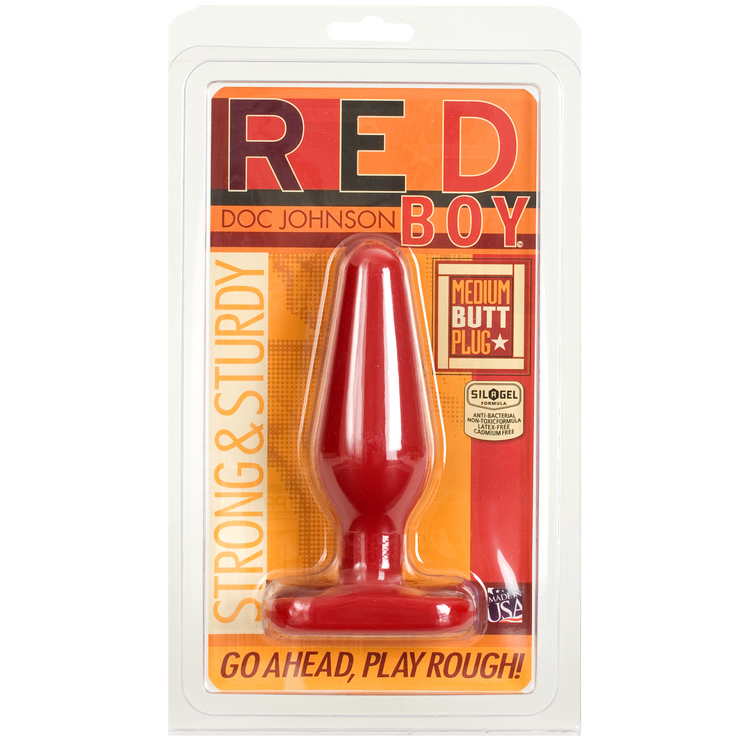 Analplug mittel Rot 12,5 x Ø 4,3 cm