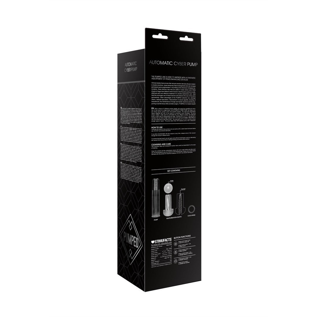 Penispumpe automatisch mit Masturbator-Sleeve Schwarz 20 x Ø 6,1 cm