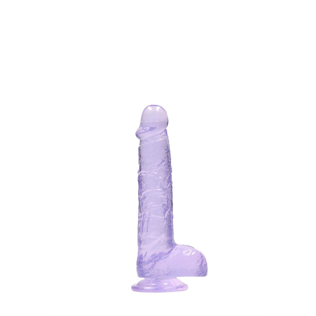 Realistischer Dildo mit Hoden Lila 12,5 cm