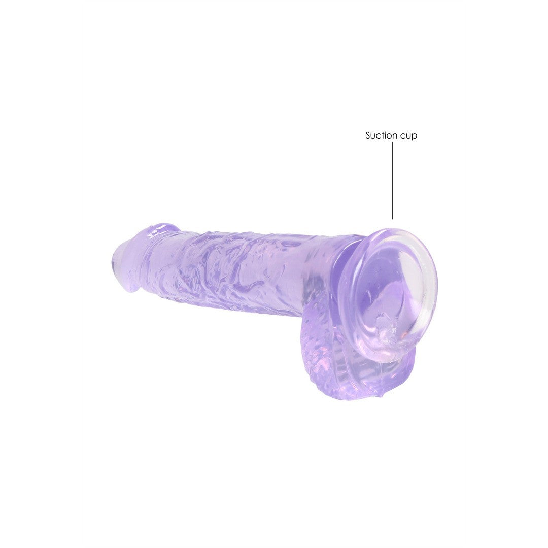 Realistischer Dildo mit Hoden Lila 12,5 cm