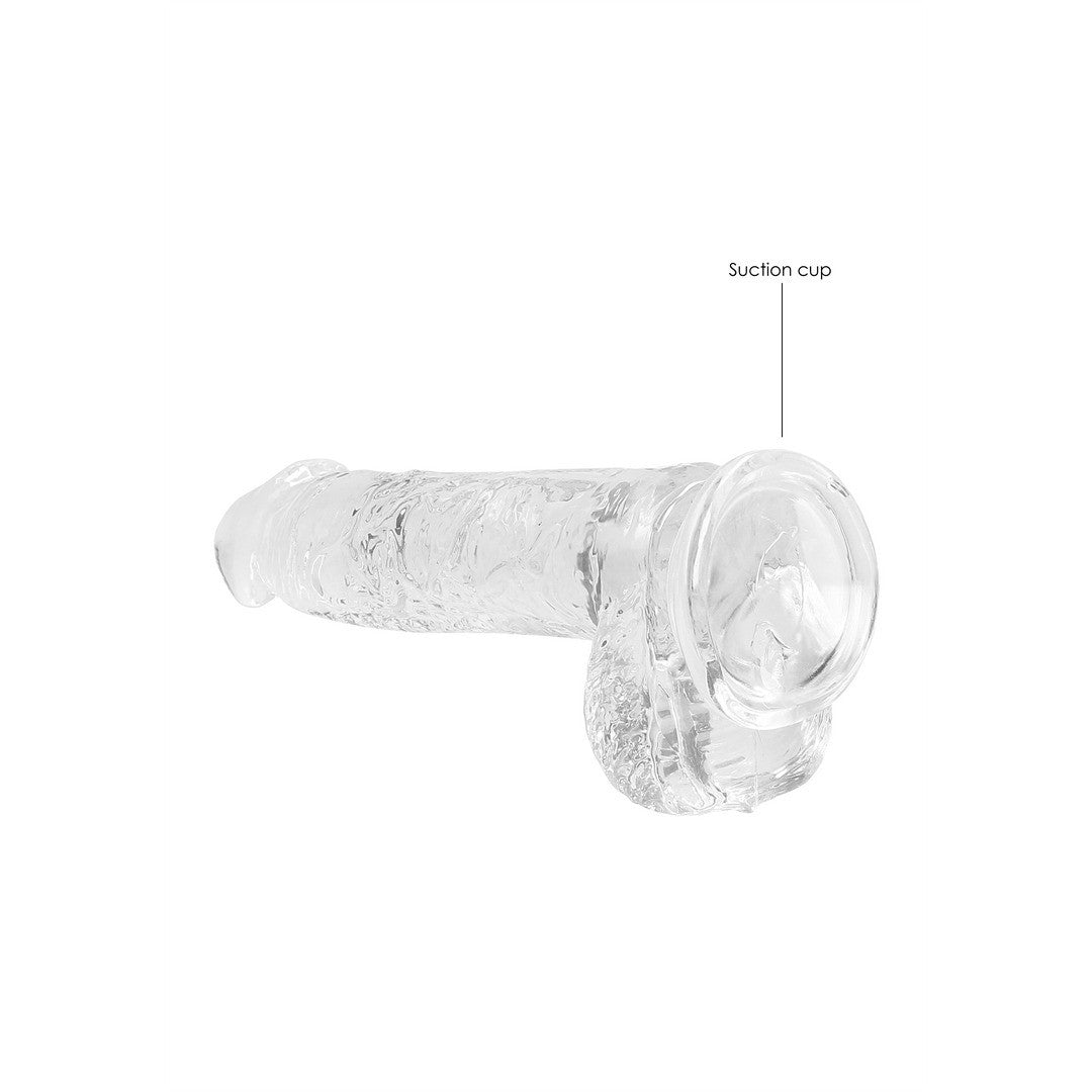 Realistischer Dildo mit Hoden Transparent 12,5 cm