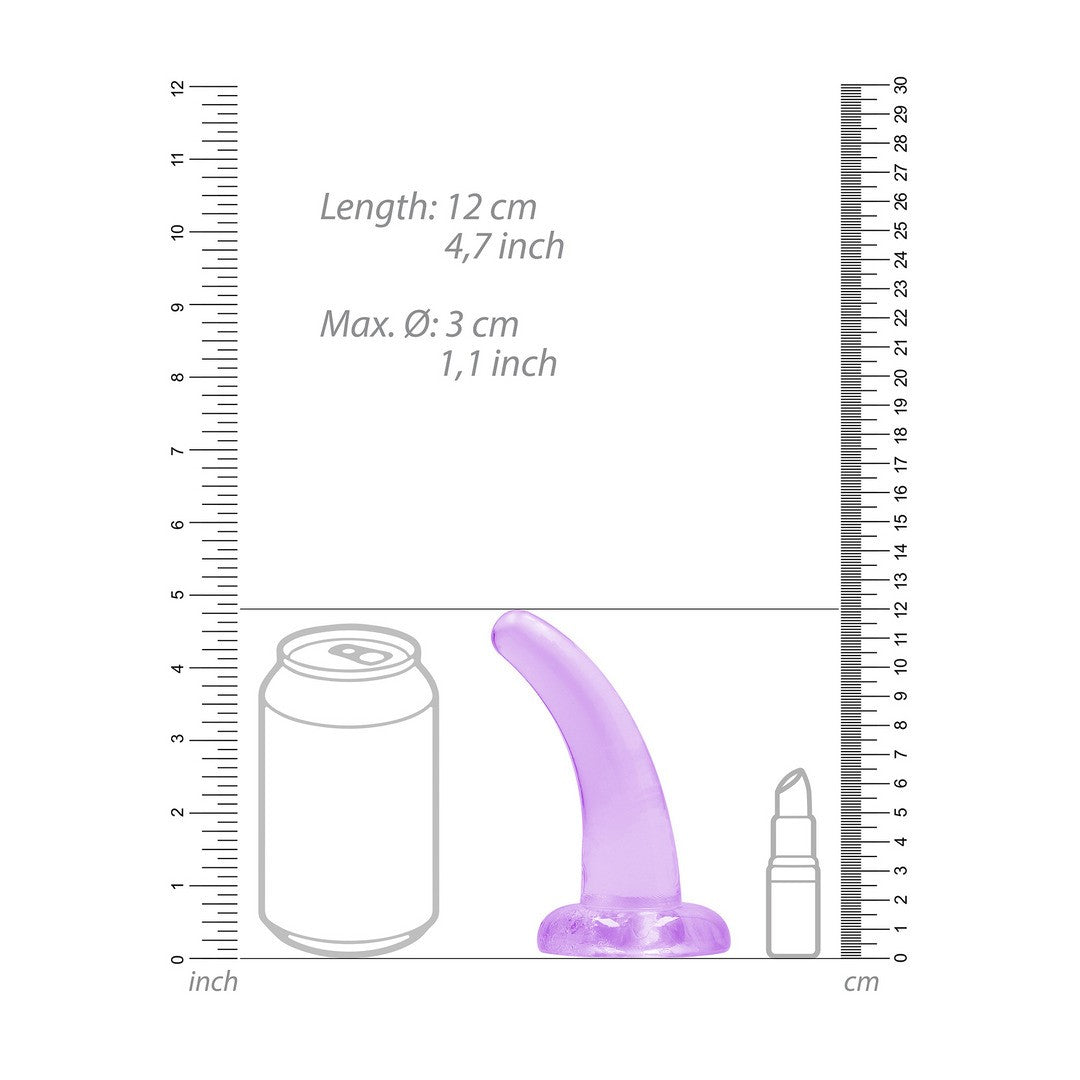 Dildo Crystal Clear mit Saugnapf Transparent Lila 12 x Ø 5,9 cm