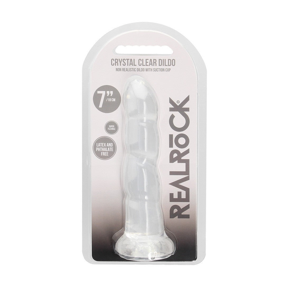 Dildo Crystal Clear mit Saugnapf Transparent 18 x Ø 5,9 cm