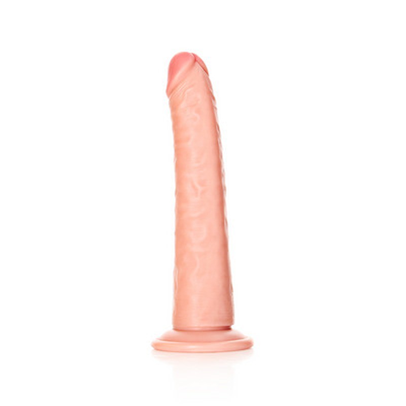 Realistischer Dildo schlank mit Saugnapf Hautfarbe 20,5 cm
