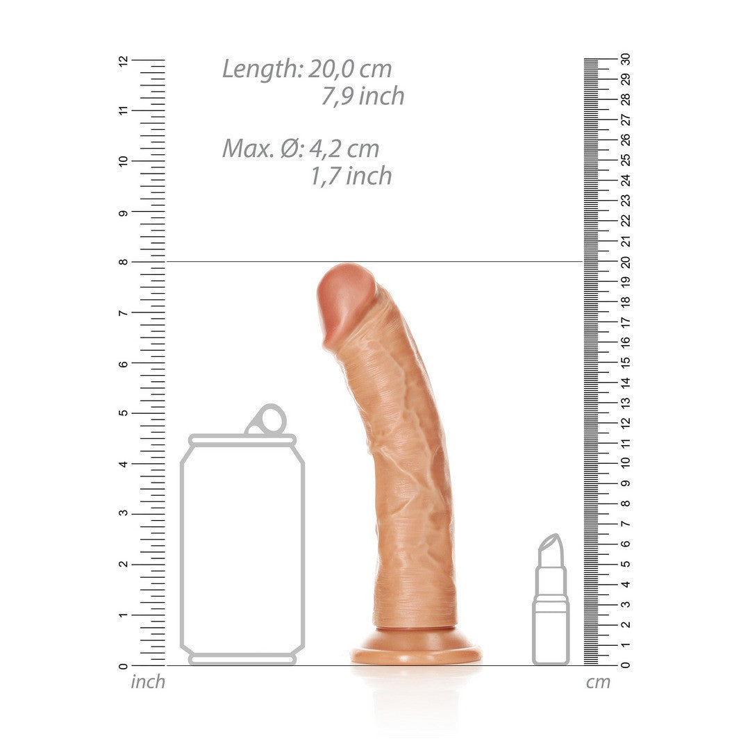 Realistischer Dildo gebogen mit Saugnapf 18 cm