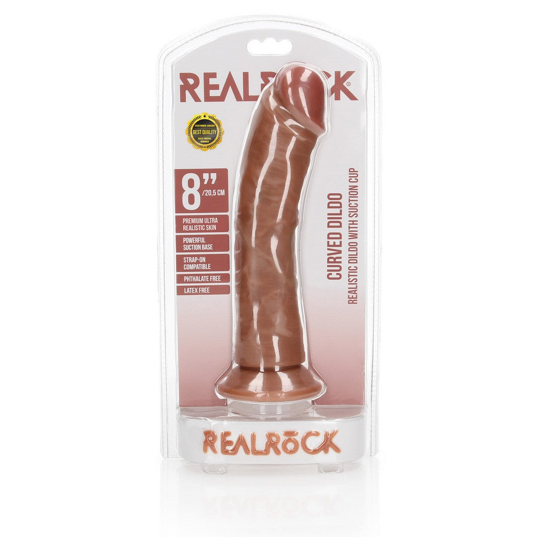 Realistischer Dildo gebogen mit Saugnapf 20,5 cm