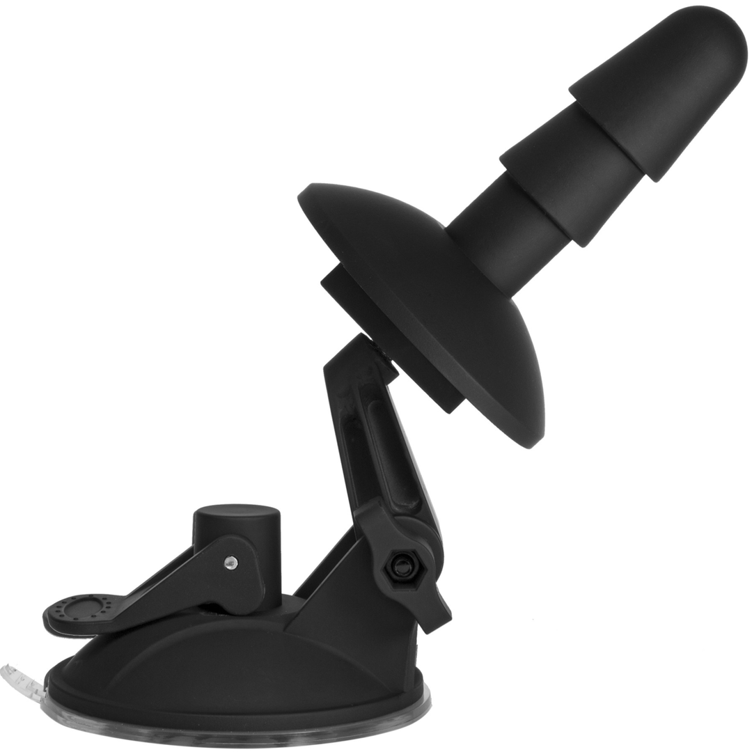 Analplug Deluxe mit Saugfuß 2-teilig Schwarz 16,5 x Ø 8,9 cm