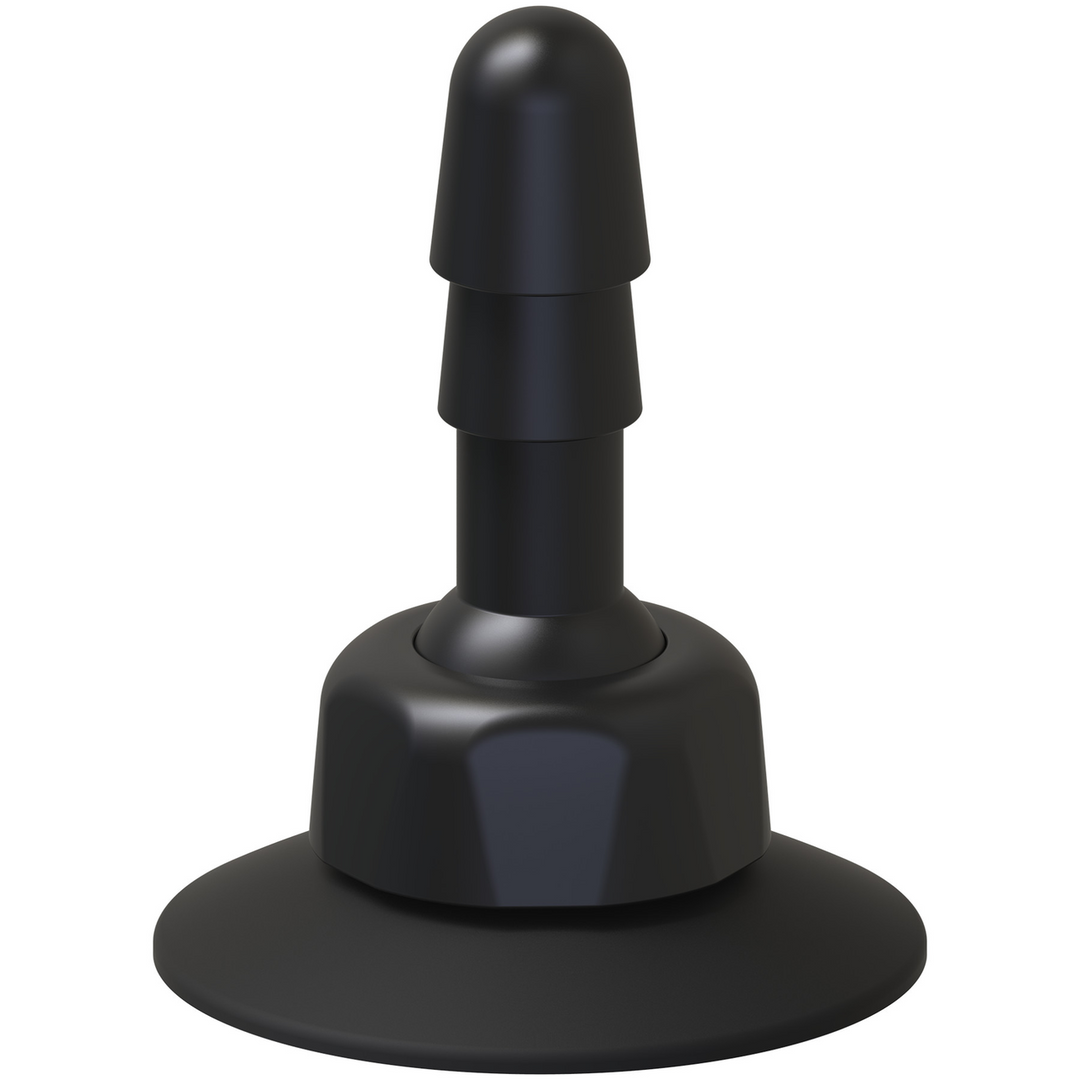 Analplug Deluxe 360 drehbar mit Saugfuß 2-teilig Schwarz 11,4 x Ø 9,5 cm