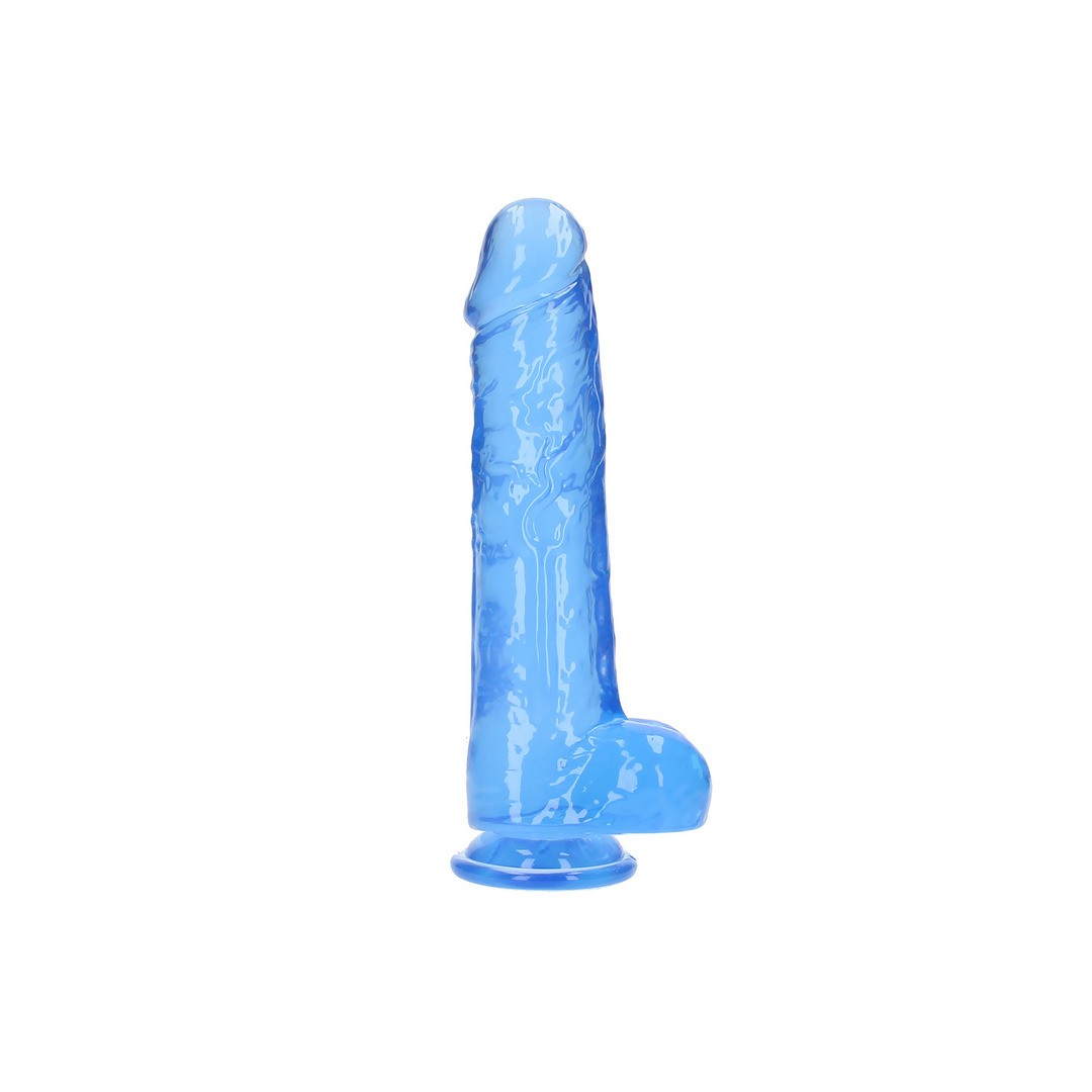 Realistischer Dildo mit Hoden Blau 25,4 cm