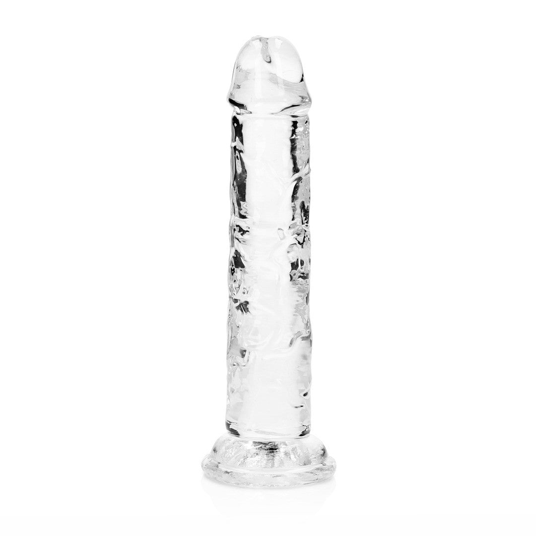 Realistischer Dildo gerade mit Saugnapf Transparent 14,5 cm