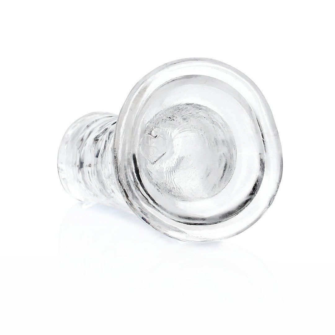 Realistischer Dildo gerade mit Saugnapf Transparent 14,5 cm
