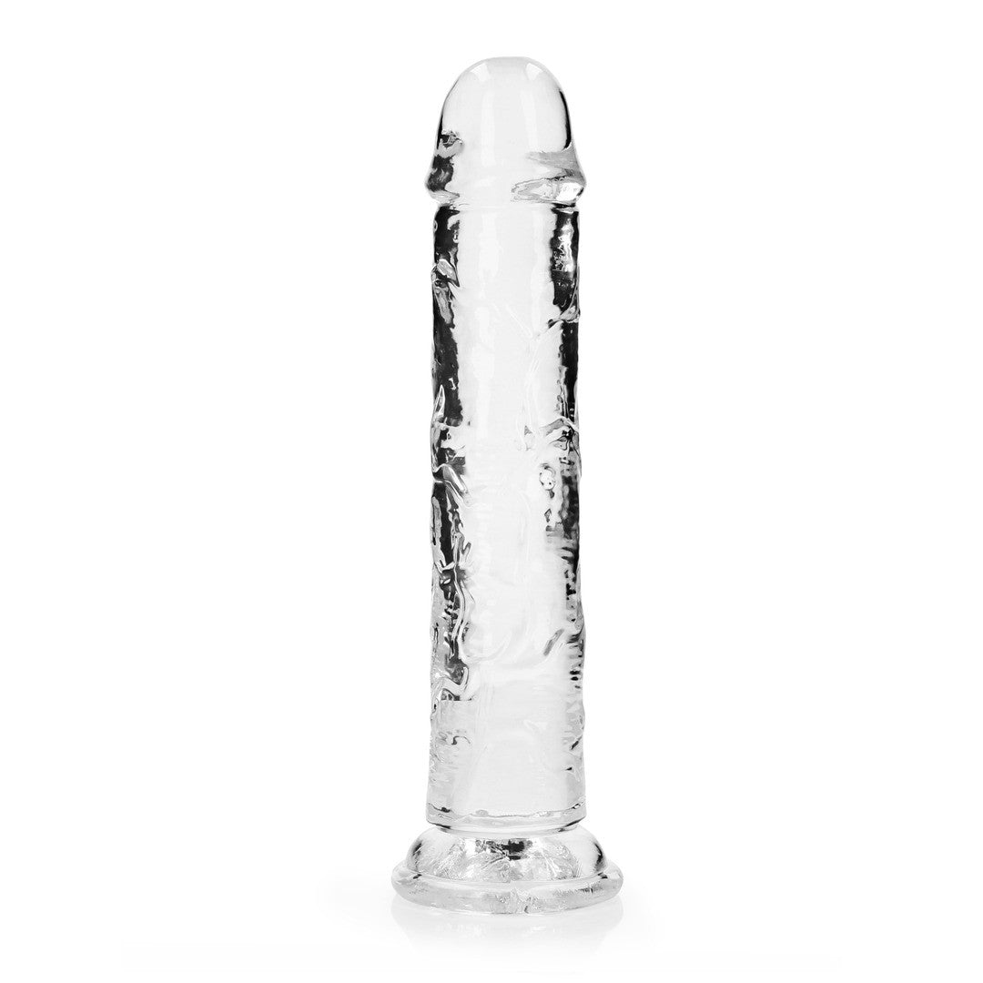 Realistischer Dildo gerade mit Saugnapf Transparent 23 cm
