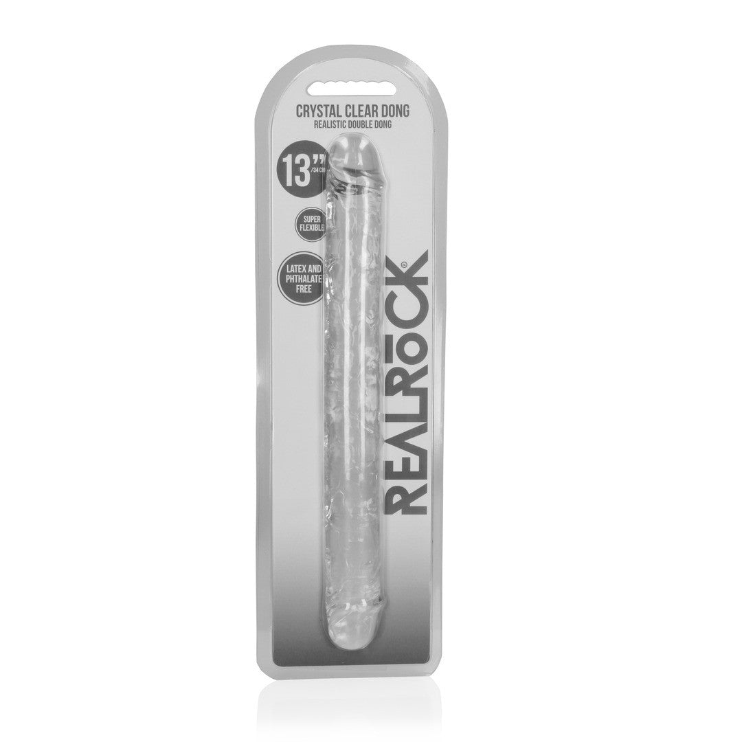 Doppeldildo realistisch Transparent 34 cm
