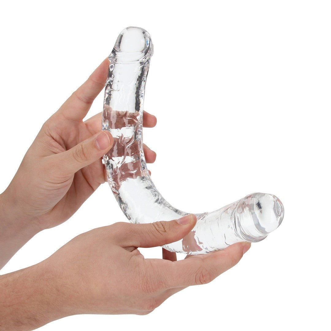 Doppeldildo realistisch Transparent 34 cm
