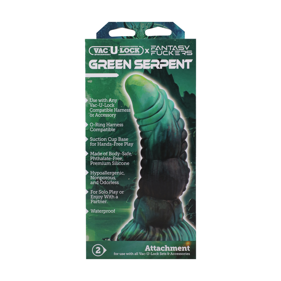 Fantasie-Dildo Grüne Schlange Schwarz/Grün 19,1 x Ø 5,6 cm