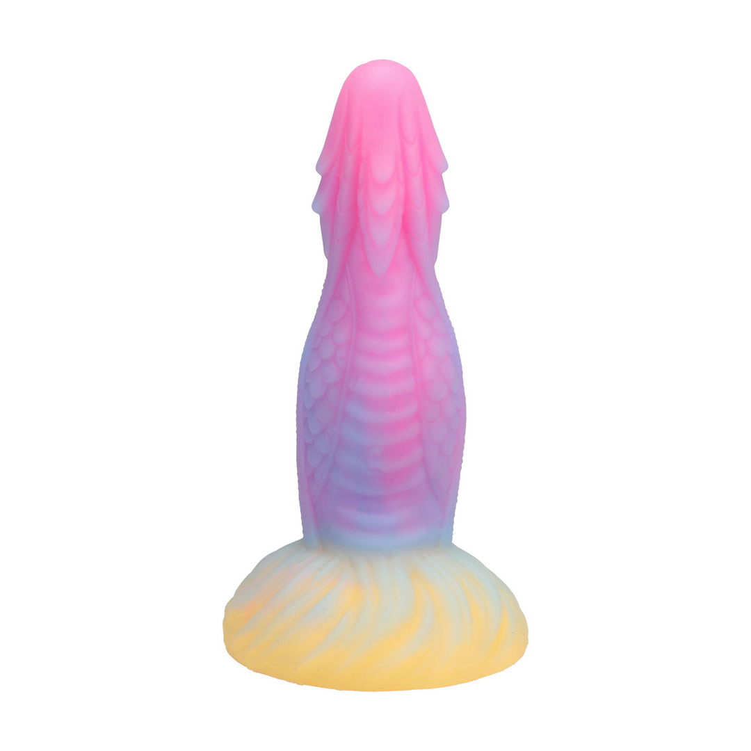 Fantasie-Dildo Drachenzunge nachtleuchtend Pink/Violett 15,8 x Ø 5,1 cm