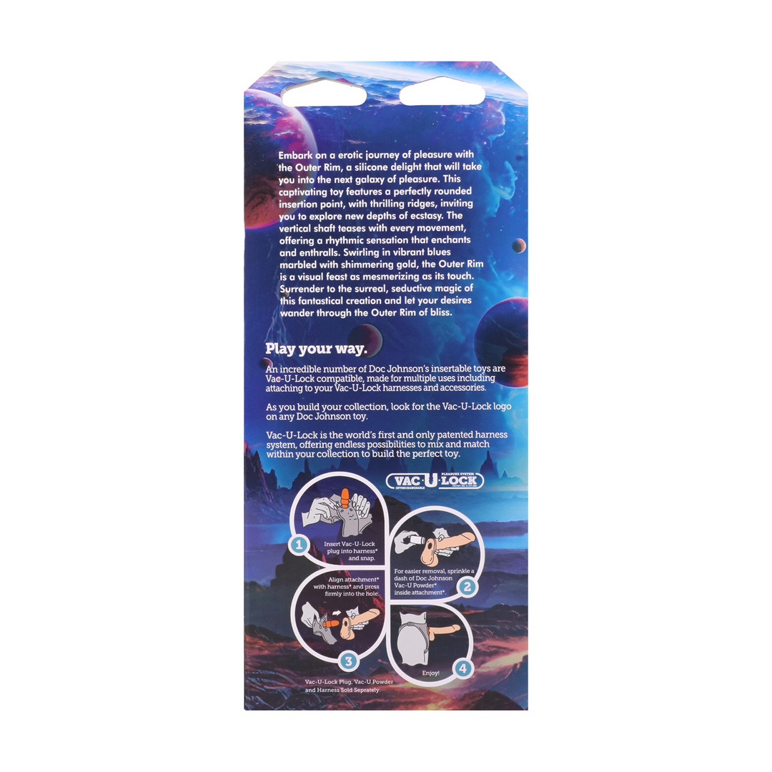 Fantasie-Dildo Outer Rim Blau/Gold 18,3 x Ø 5,6 cm