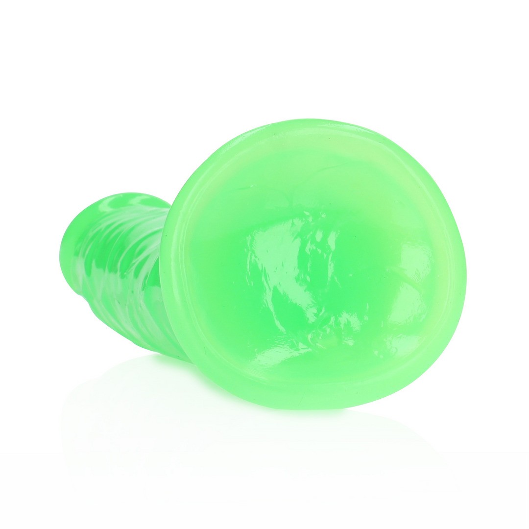 Realistischer Dildo schlank mit Saugnapf Nachtleuchtend 18 cm