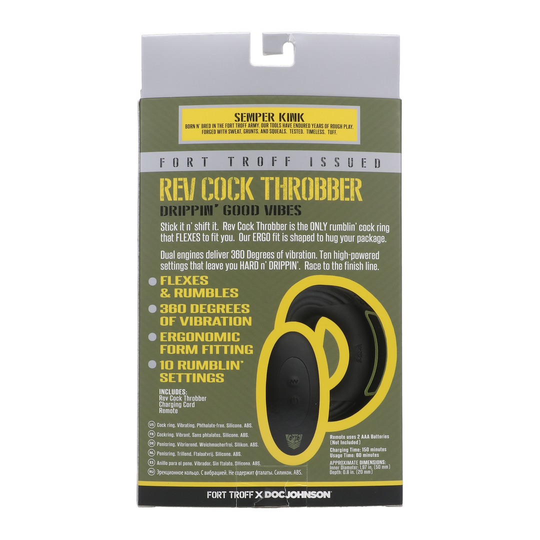 Penisring Rev Throbber mit Vibration groß Schwarz