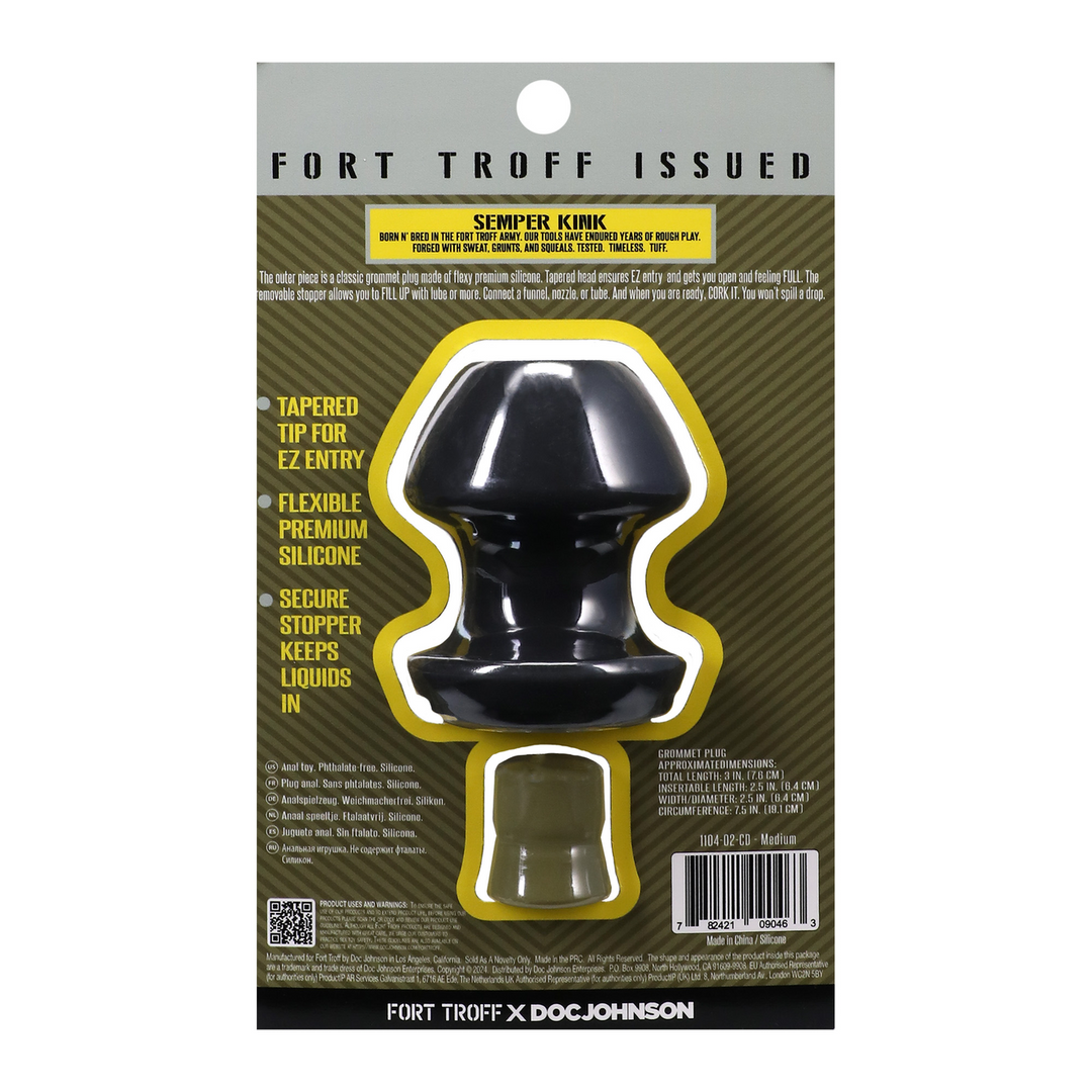Analplug Kum Keeper mittel Schwarz 5,8 x Ø 5,8 cm
