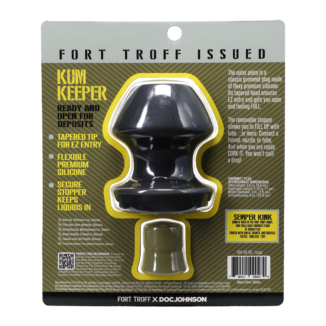 Analplug Kum Keeper groß Schwarz 6,9 x Ø 7,1 cm