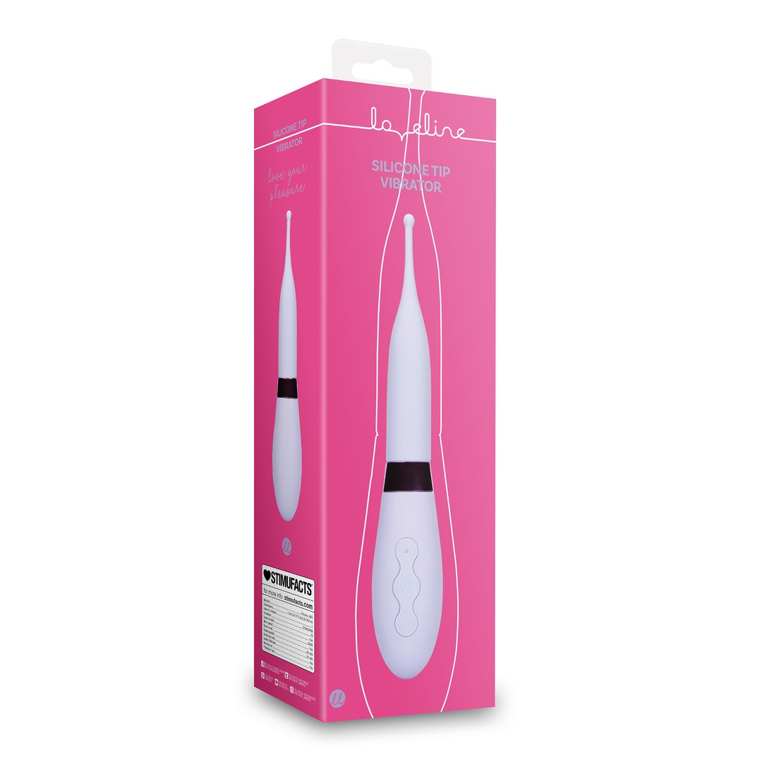 Vibrator aus Silikon mit stimulierender Spitze Lila