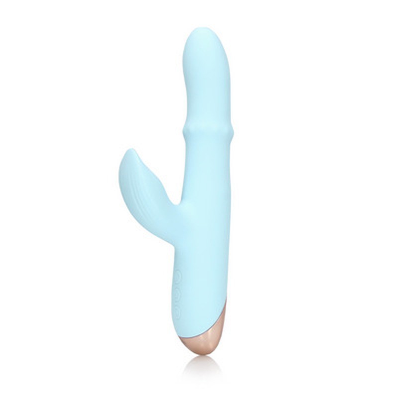 Penisring mit Pulswellen und beweglichem Ring Blau