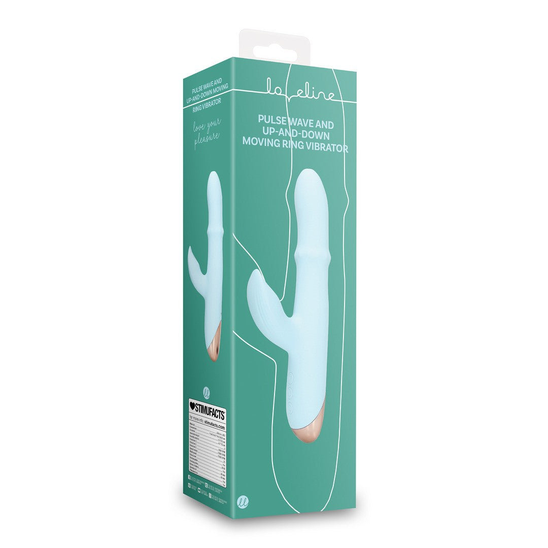 Penisring mit Pulswellen und beweglichem Ring Blau