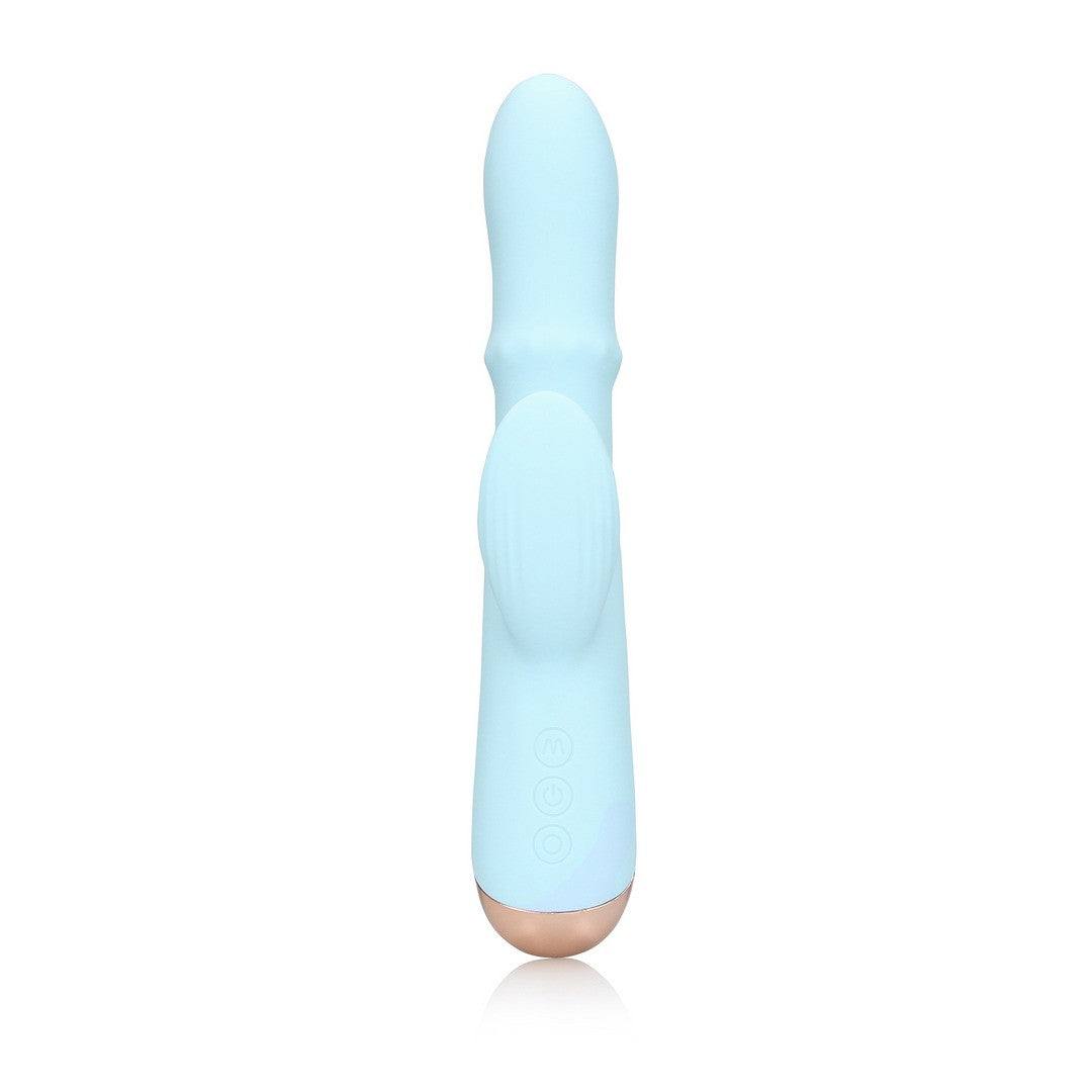 Penisring mit Pulswellen und beweglichem Ring Blau