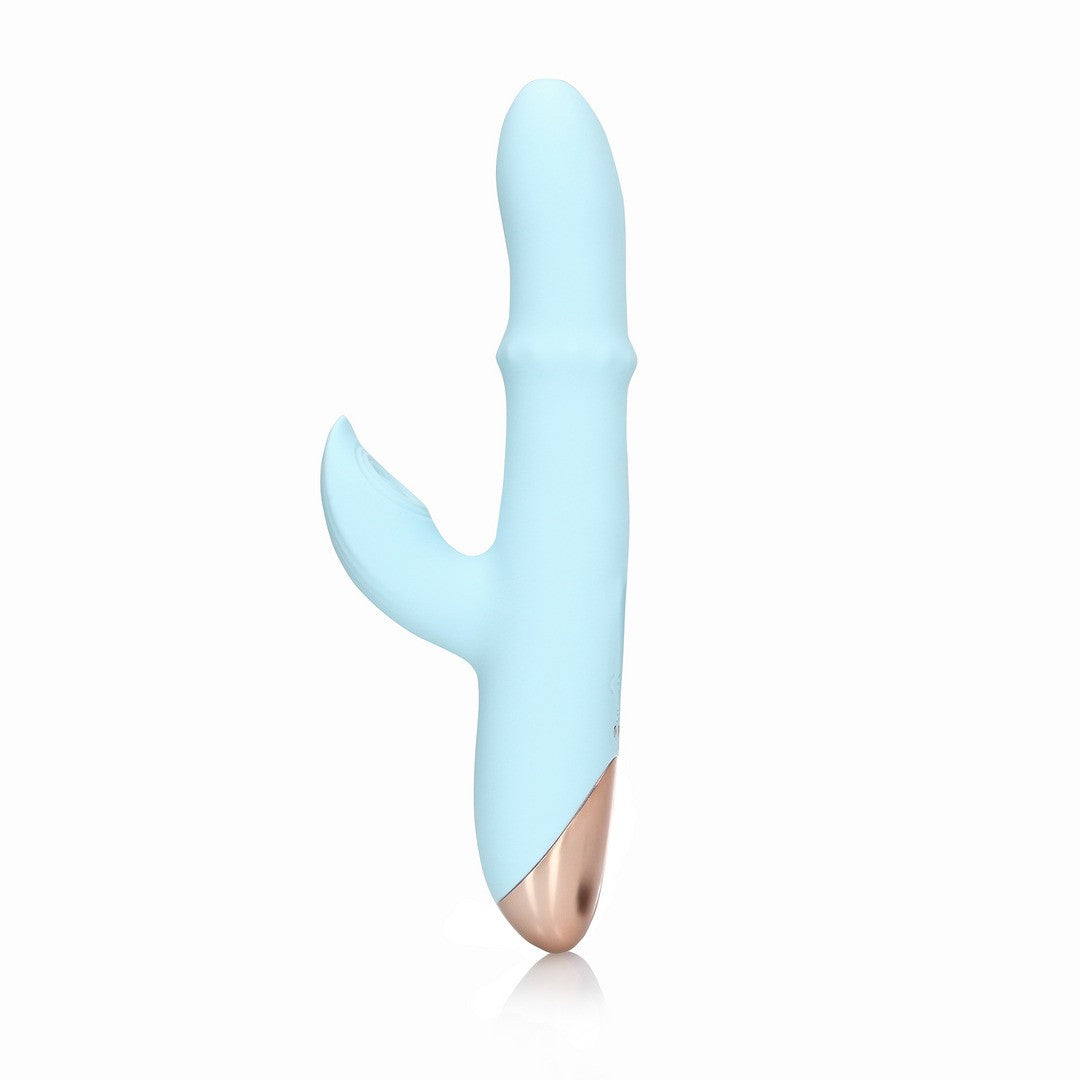 Penisring mit Pulswellen und beweglichem Ring Blau
