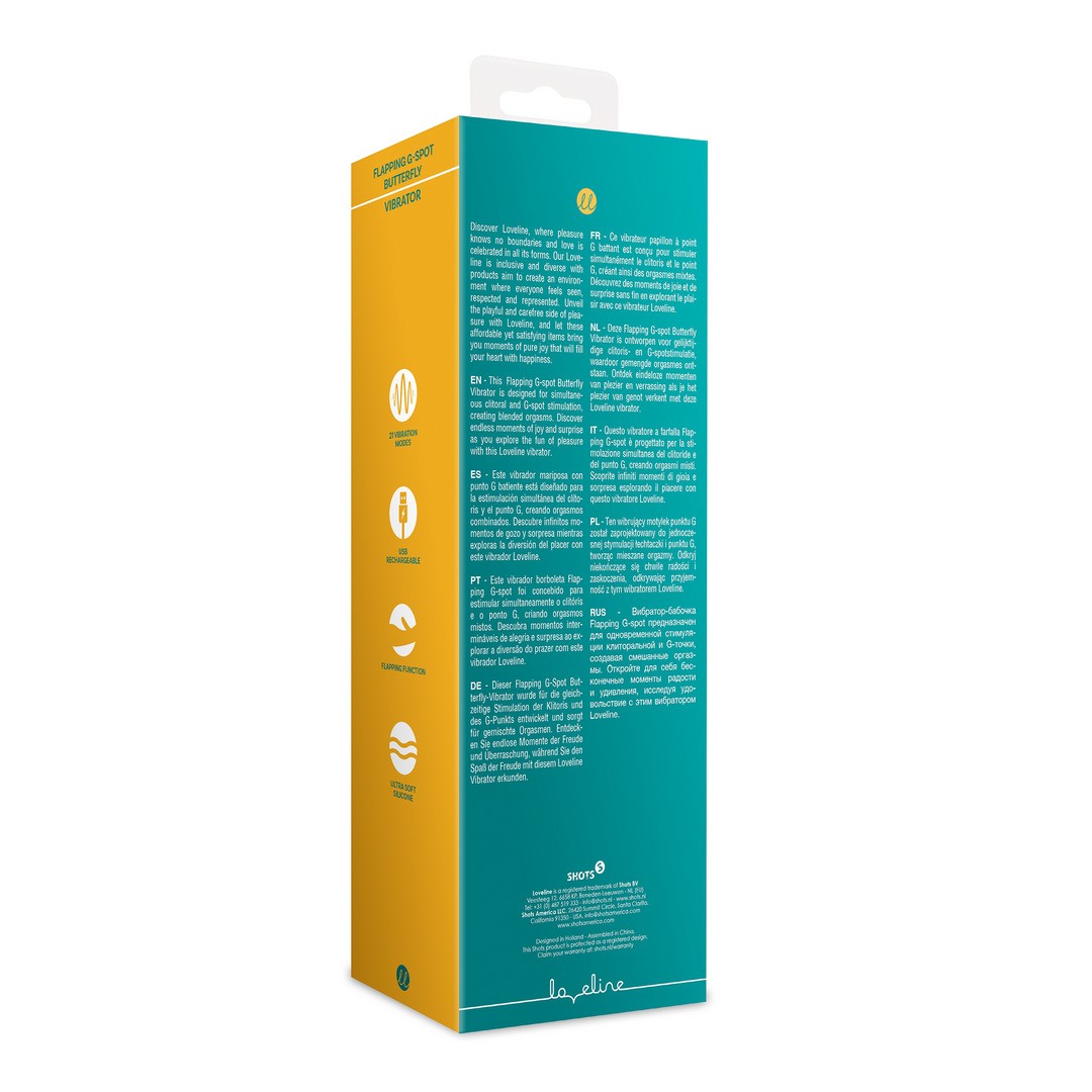 G-Punkt-Vibrator Schmetterling mit Flatterfunktion Blau