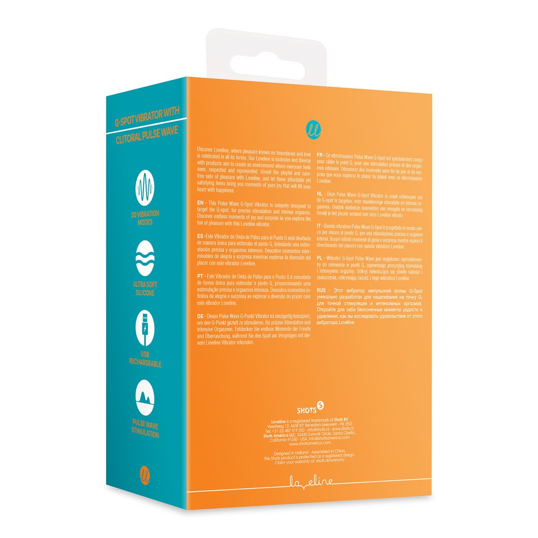G-Punkt-Vibrator mit Klitoris-Pulswellen Orange