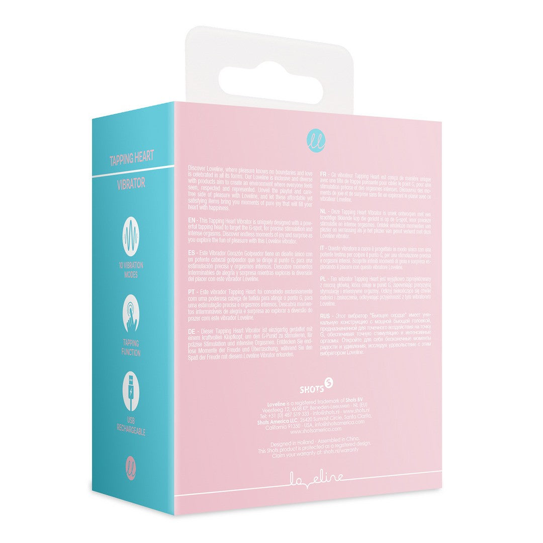 Vibrator Herzform mit Klopffunktion Rosa