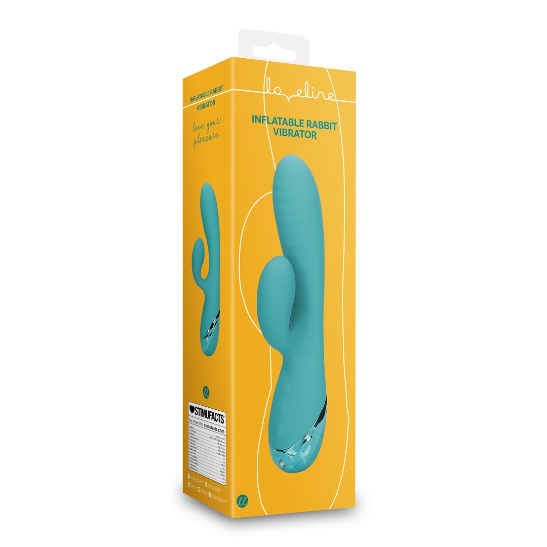 Rabbit-Vibrator aufblasbar Blau